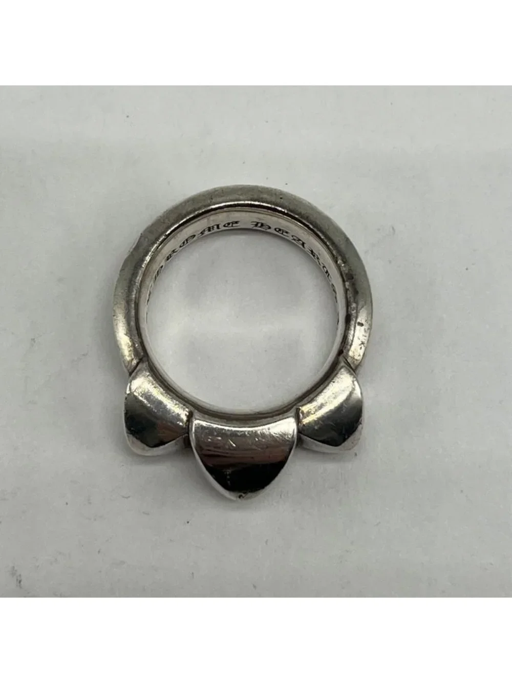 Chrome Hearts Waxed Punk Ring Silver